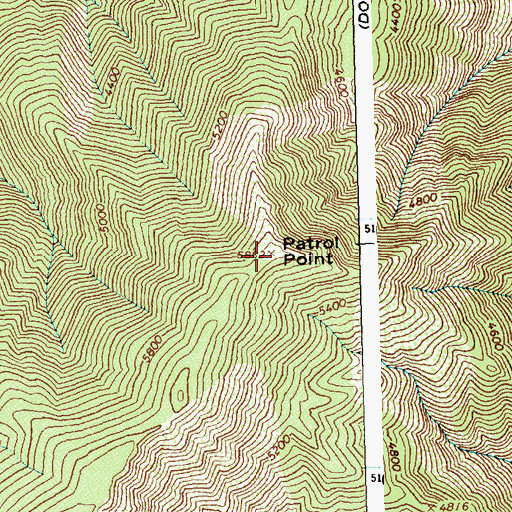 Topographic Map of Patrol Point, ID