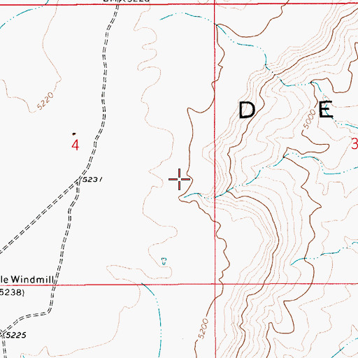 Topographic Map of Y P Desert, ID