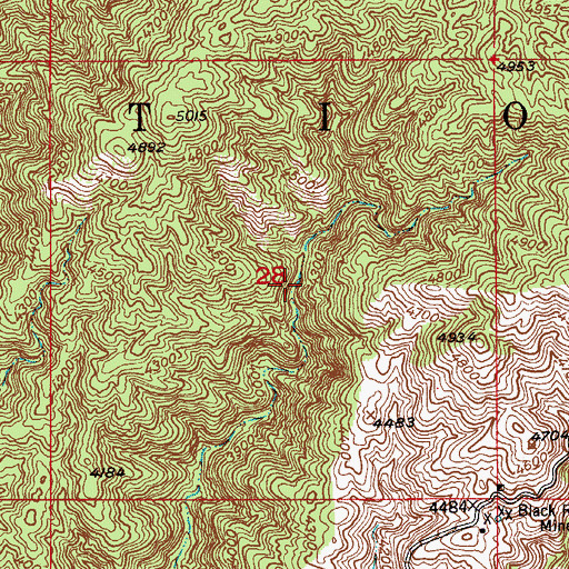 Topographic Map of Twin Tunnel Spring, AZ