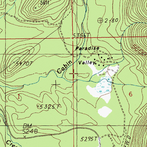 Topographic Map of Paradise Valley, ID