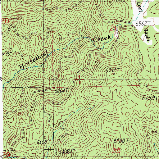 Topographic Map of Robb Springs, ID