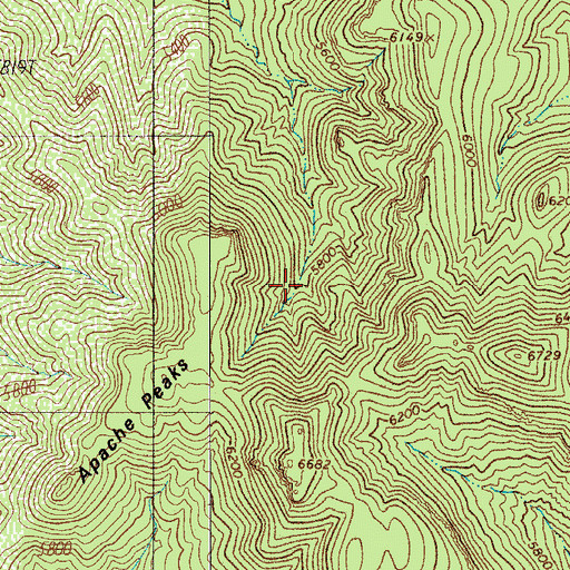 Topographic Map of Upper Cox Canyon Spring, AZ