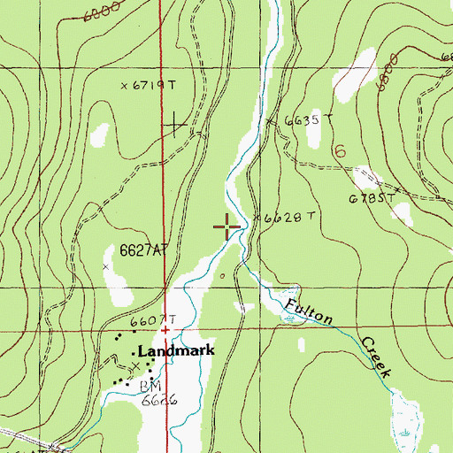 Topographic Map of Fulton Creek, ID