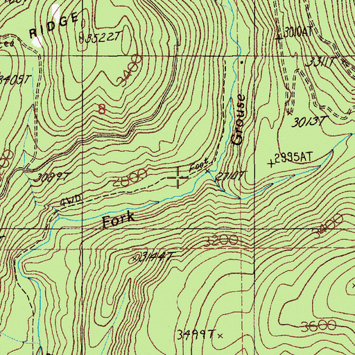 Topographic Map of BRC Creek, ID