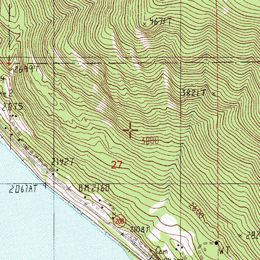 Topographic Map of Char Creek, ID