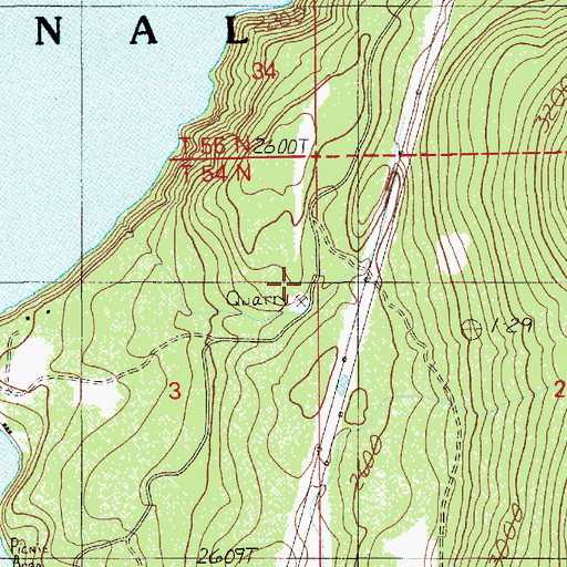 Topographic Map of Grey Brothers Lime Quarry, ID