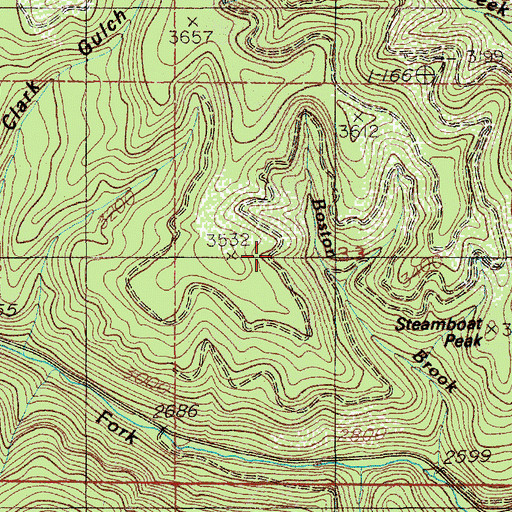 Topographic Map of Coeur d'Alene National Forest, ID