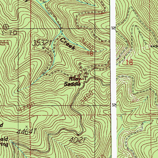 Topographic Map of Riley Saddle, ID