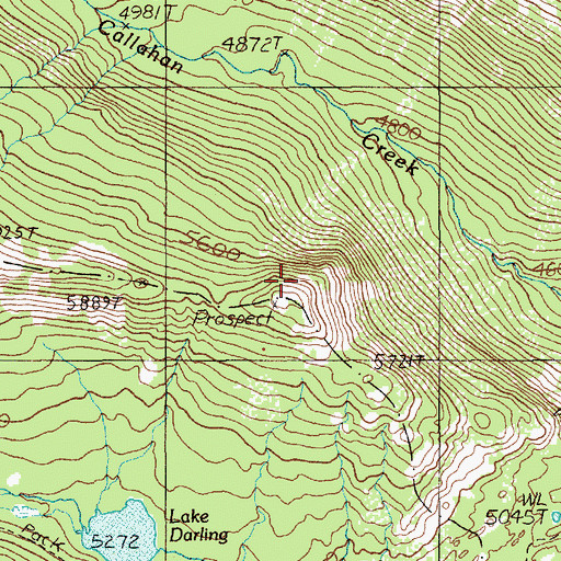 Topographic Map of Dougherty Mine, ID