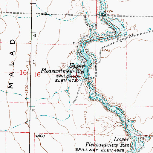 Topographic Map of Samaria Number Two Upper Dam, ID