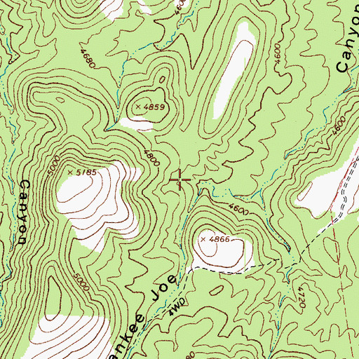 Topographic Map of Upper Yankee Joe Spring, AZ