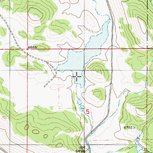 Topographic Map of Enders Dam, ID