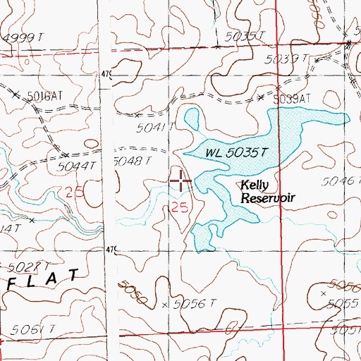 Topographic Map of Kelly Dam, ID
