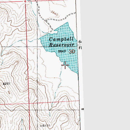 Topographic Map of Campbell Dam, ID