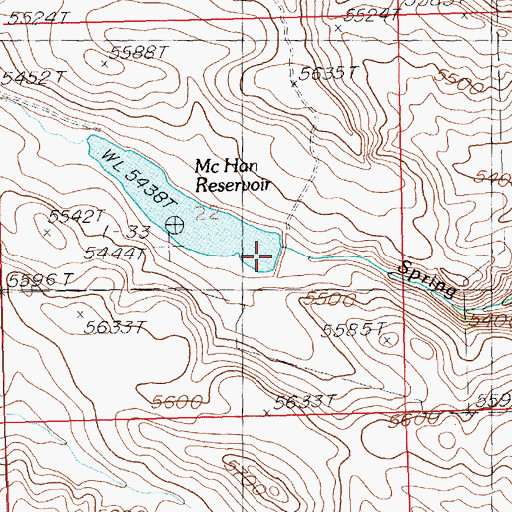 Topographic Map of McHan Dam, ID