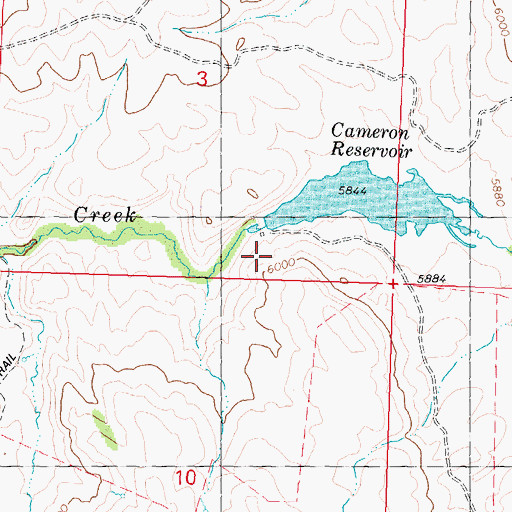 Topographic Map of Albrethsen Dam, ID