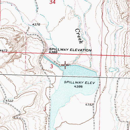 Topographic Map of Dewey Dam, ID