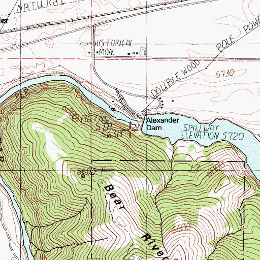 Topographic Map of Soda Dam, ID