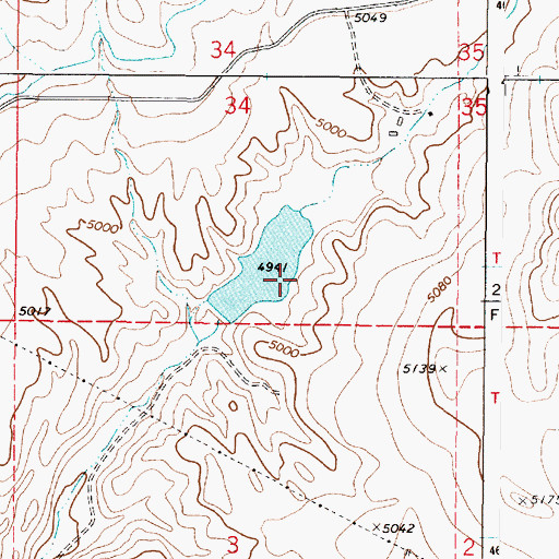 Topographic Map of Casperson Dam, ID