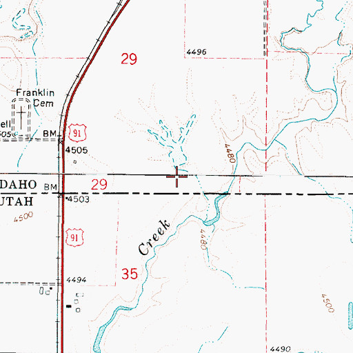 Topographic Map of Morrison Dam, ID