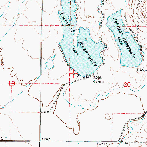 Topographic Map of Lamont Dam, ID