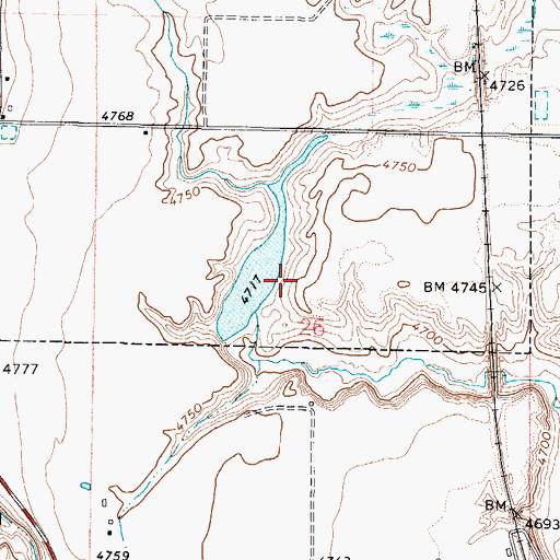 Topographic Map of Nash Dam, ID