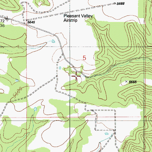 Topographic Map of Waldrip Airstrip (historical), AZ