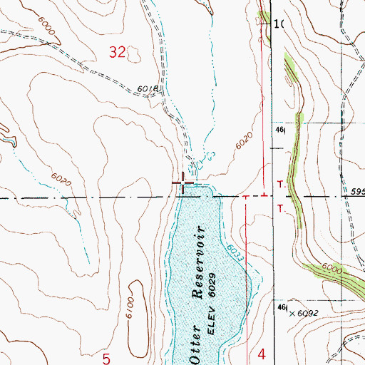 Topographic Map of Alder Dam, ID