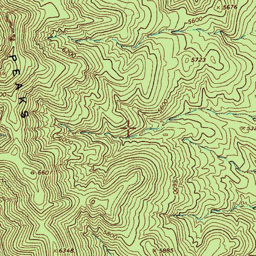 Topographic Map of Walnut Spring, AZ