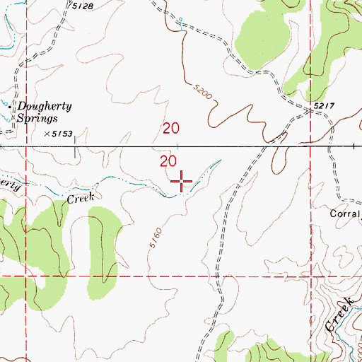 Topographic Map of Juniper Creek Dam, ID