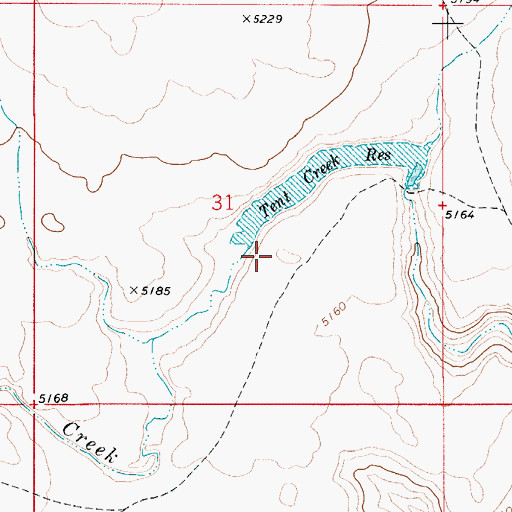 Topographic Map of Nougue Dam, ID