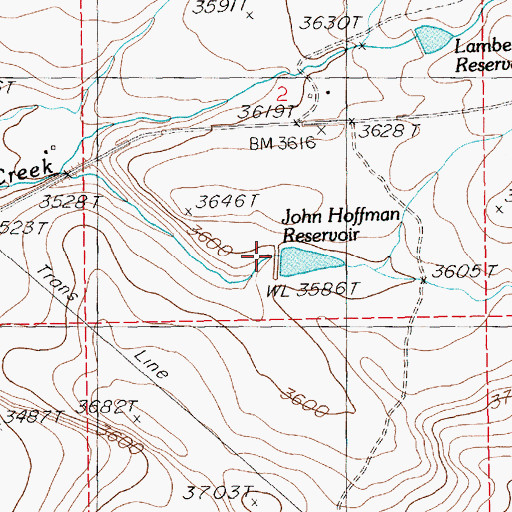 Topographic Map of Hoffman and Duffy Dam, ID