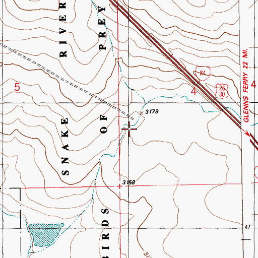 Topographic Map of Groefsema Dam, ID