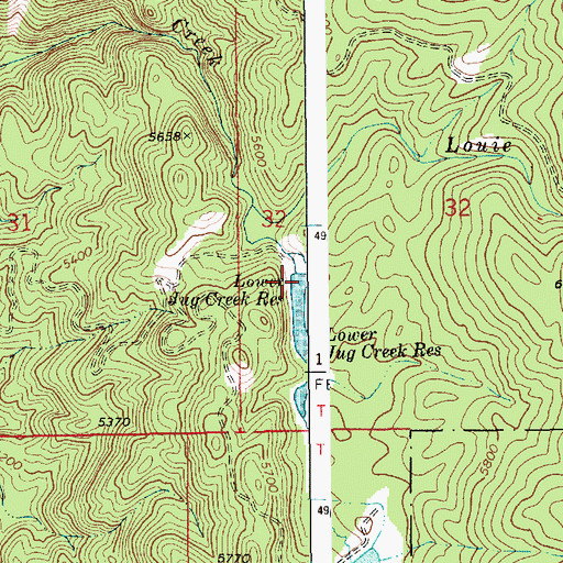 Topographic Map of Poro Dam, ID