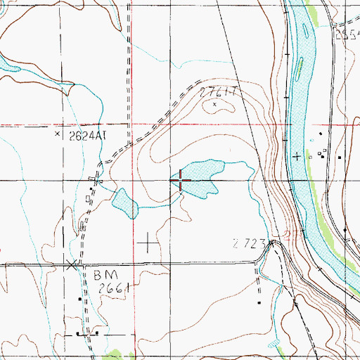 Topographic Map of Gatfield Number Two Dam, ID