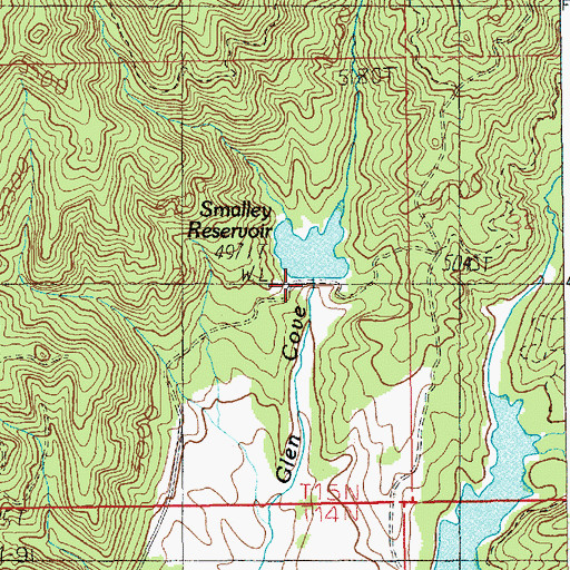 Topographic Map of Smalley Dam, ID