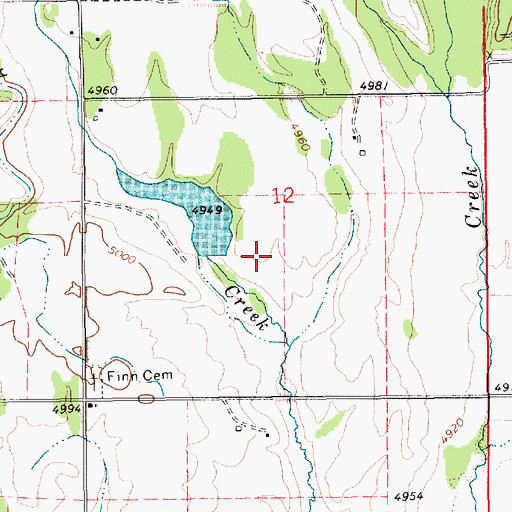 Topographic Map of Jussila-Bow Dam, ID