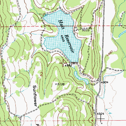 Topographic Map of Hait-Upper Dam, ID