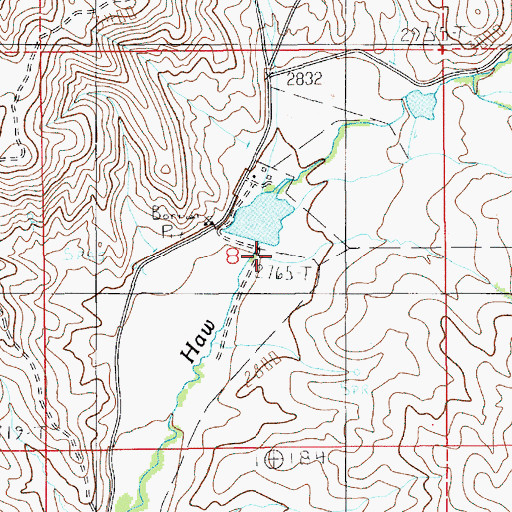 Topographic Map of Haw Creek Dam, ID