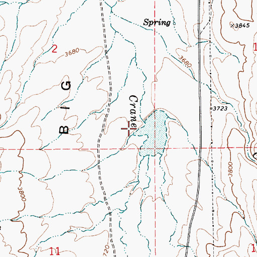 Topographic Map of Little Dam, ID