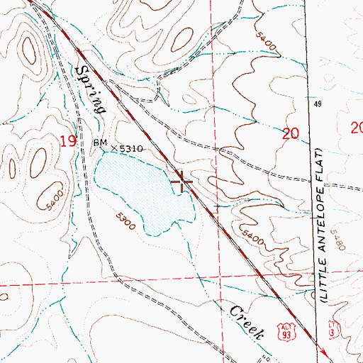 Topographic Map of Bar D Dam, ID