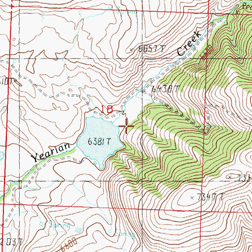 Topographic Map of Ellsworth-Upper Dam, ID
