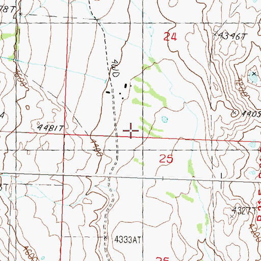 Topographic Map of Gorley Creek Dam, ID