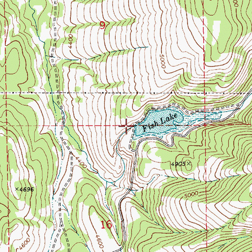 Topographic Map of Hancock Dam, ID