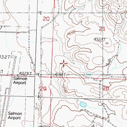 Topographic Map of Warm Springs Creek Dam, ID