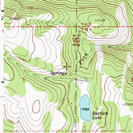 Topographic Map of Fife Dam, ID