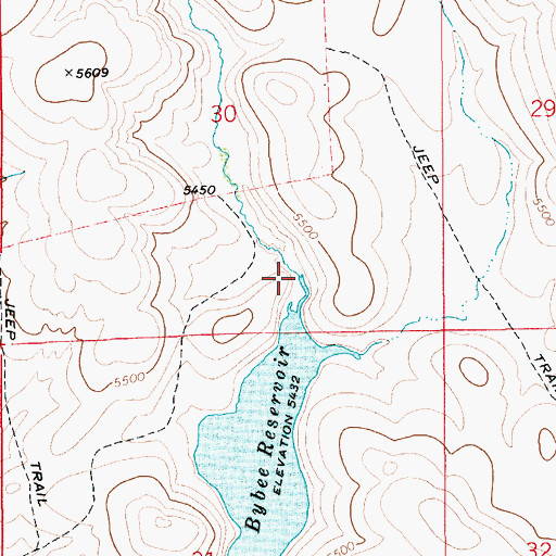 Topographic Map of Bybee Dam, ID