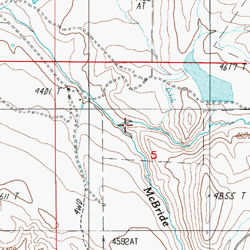 Topographic Map of King Dam, ID