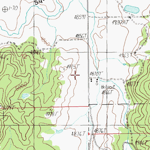 Topographic Map of Woodall Dam, ID