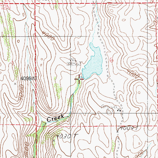 Topographic Map of Monroe Dam, ID